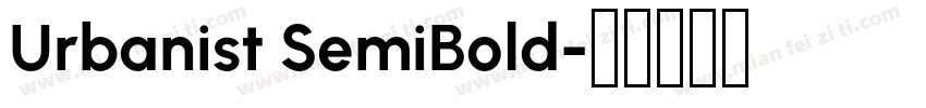 Urbanist SemiBold字体转换